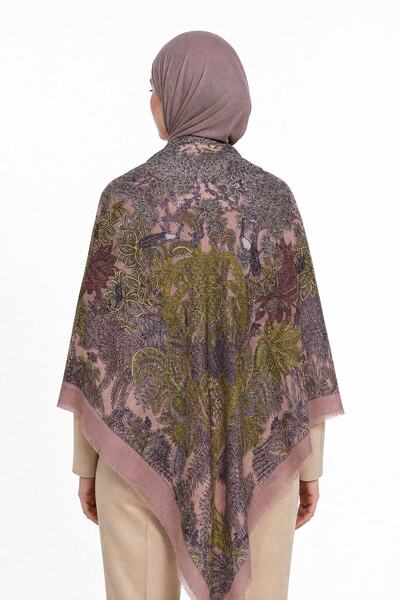 Mooncorn Mosst Pattern Wool Cashmere Shoulder Shawl