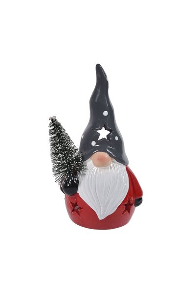 OEM Felinar Ceramic de Crăciun Figurină Gnome cu Brad pentru Lumanare Pastila...