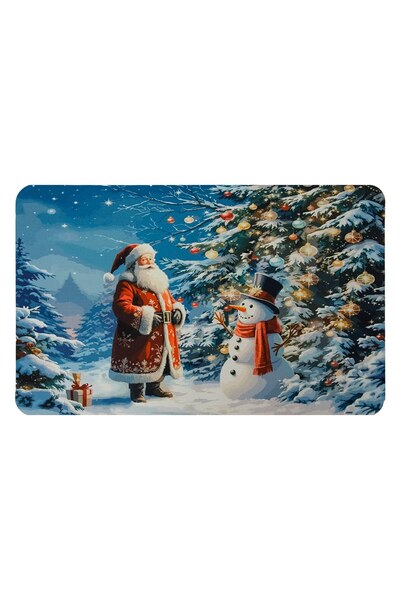 DD SHOP Covoras Baie cu Model Mos Craciun & Om de Zapada 80x50cm - Covorase C...