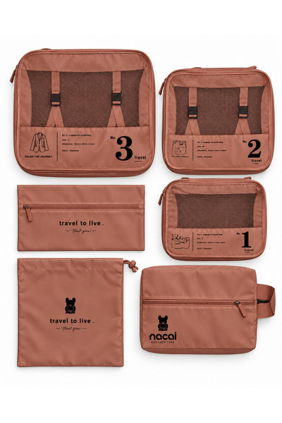 ARVALE 6-Piece Suitcase Organizer Set – Travel Organizer Bag Set, In-Suitcase...