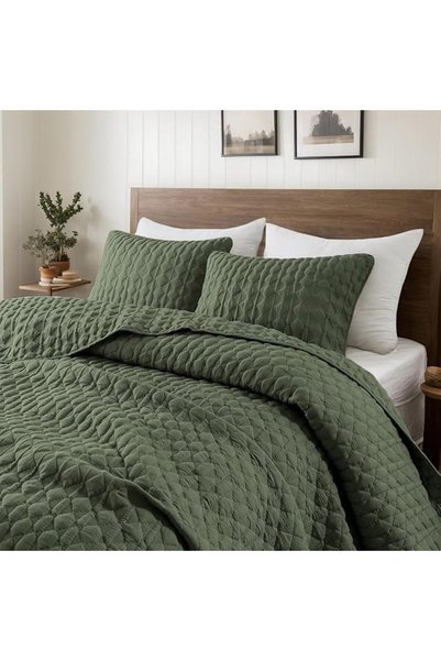 WDCOZY Beige Quit Twin Size Bedding Sets with Pillow Sham, Lightweight Bedspr...