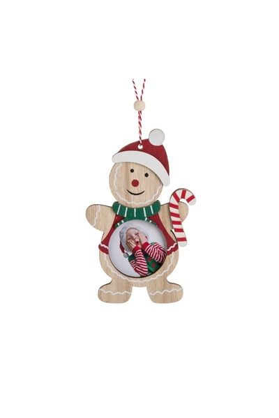 OEM Ornament Decorativ de Crăciun Rama Foto din Lemn Om de Turta Dulce Baiat ...