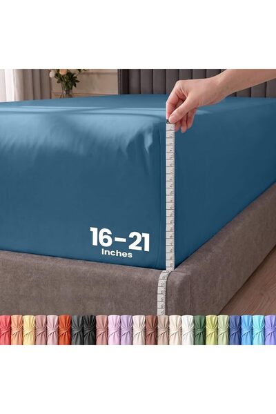 Utopia Bedding ملاءة سرير كينج - ملاءة سفلية - جيوب عميقة - مصنوعة من الألياف...