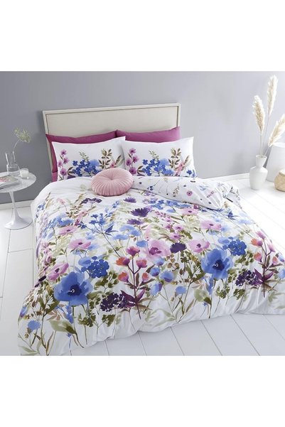 Catherine Lansfield Bedding Countryside Floral Double Duvet Cover Set with Pi...