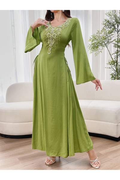 Generic Brand Embroidery/Bead/Patch embroidery Relaxed Fit Women's Arabian Dr...