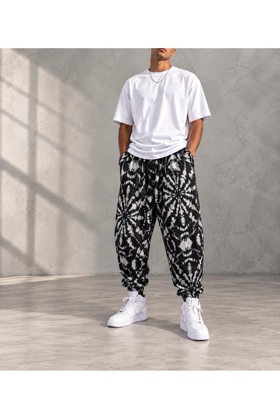 FıttingRoom Patterned Pleated Half-Shalwar with Elastic Waistband