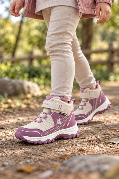 U.S. Polo Assn. Cizme pentru fete cu talpă confortabilă, pentru exterior, cu ...