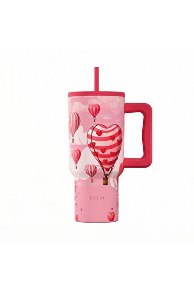 estia Θερμός Ποτήρι με Καλαμάκι XL StA 900ml Love Ascend