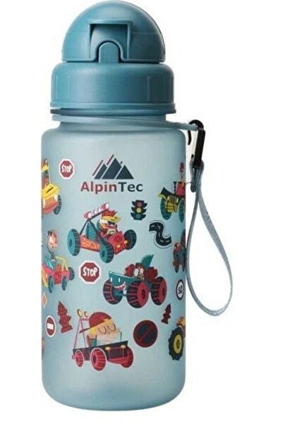 ALPINPRO AlpinTec Πλαστικό Παιδικό Μπουκάλι με Καλαμάκι 400ml Αυτοκίνητα (C-4...