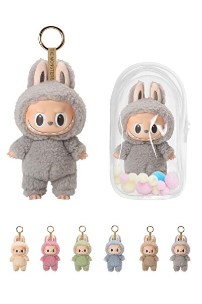 Generic Labubu The Monsters Exciting Macaron V1 Chestnut Cocoa Plush Pendant,...