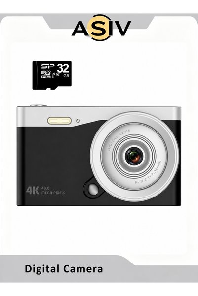 ASIV Kids Digital Camera 50MP, 4K HD Video Camera with 16X Digital Zoom, 2.8" HD Screen, 32GB SD Card, Portable Camera Gift for Children and Teenagers