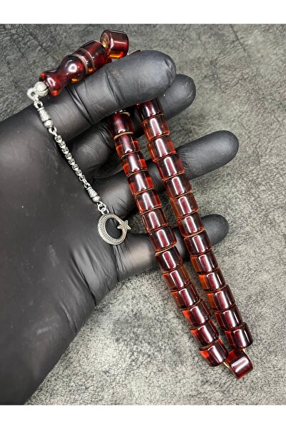 Mos Tespih Large Size Cut High-End Crimped Amber Prayer Beads