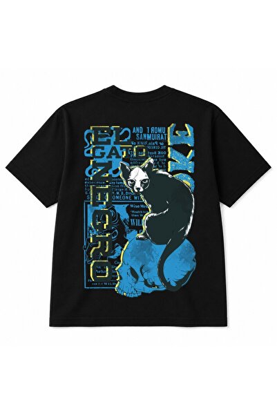 Rabona Fashion Majica sa grafikom "Shadow Cat Blue Skull Urban Grunge"