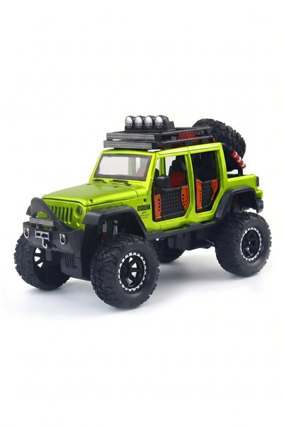 Feyza Oyuncak Metal Green 1:24 Scale Off-Road Wrangler Jeep Car 20cm. |   3+ ...