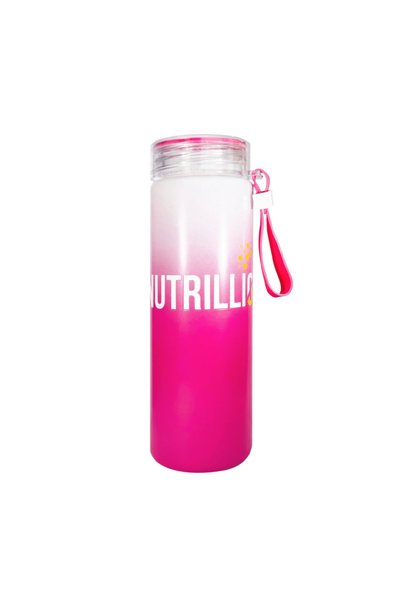 Nutrillion Borosilicate Glass Water Bottle Pink