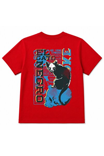 Rabona Fashion Sjenovita mačka, plava lubanja, urbana grunge grafička dječja ...