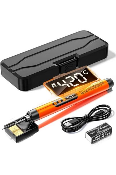 ELEPHANTBOAT أداة لحام USB مع شاشة LED LCD، طقم لحام لاسلكي مع صندوق أدوات، ق...