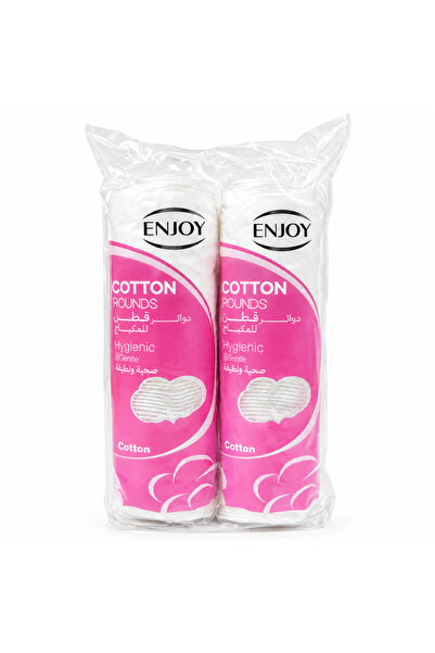 Enjoy Cotton Rounds 80 PCS Bundle of 2 for Makeup Removal, Hygienic & Gentle,...