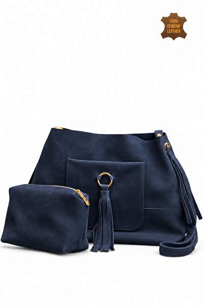MaVaux Marilla 100% Genuine Nubuck Loose-fitting, Soft Leather Tasseled Elega...