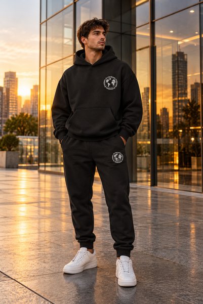 Frisson Printed Top and Bottom Tracksuit Set