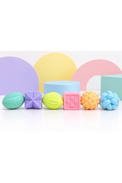 Generic Brand Soft Sensory Toys Set for Children with Sound - 6 Pieces