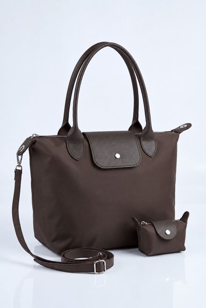 VIATOX Vx-029 Women's Hand and Shoulder Bag with Mini Wallet Accessories Brown