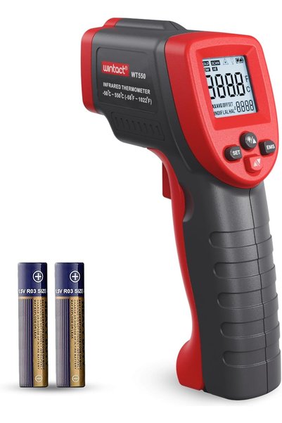 Wintact مقياس حرارة رقمي بالأشعة تحت الحمراء، من -50 إلى 550 درجة ℃ من -58 إل...