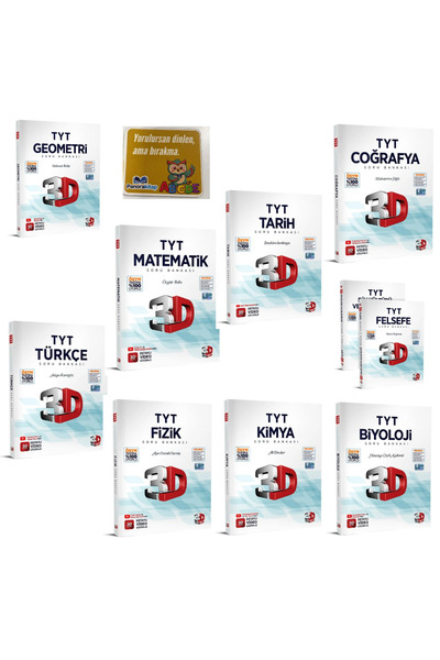 3D Yayınları TYT Türkçe Matematik Geometri Tarih Coğrafya ve Fizik Kimya Biyo...