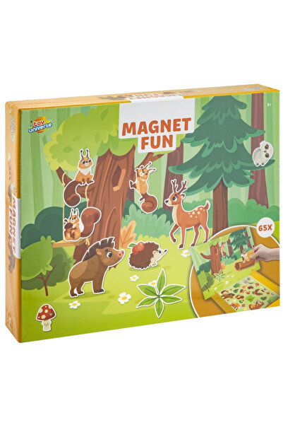 Javoli Set magnetic Animale Pădure cu 65 de piese