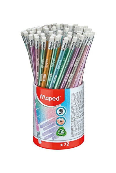 Maped Μαύρο Μολύβι Peps HB με Γκλίτερ - 1 Τεμάχιο