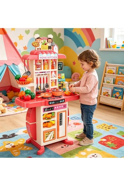 GENERAL 54pcs Kids Kitchen Playset Cooking Stove,Paly Sink,Oven,Kitchen Toys ...