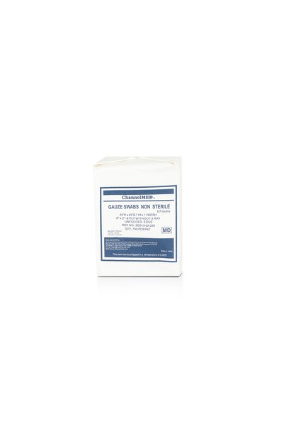 CHANNELMED Non-Sterile Gauze Swabs 2 x 2, 8 Ply, Unfolded Edge, B.P. Quality,...