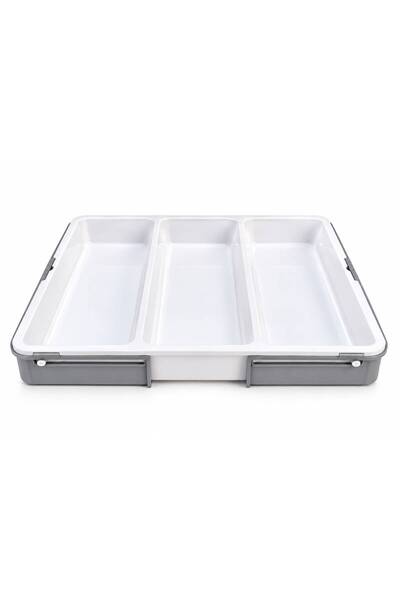 Turkco Açılır Kapanır Kepçelik Çekmece İçi Düzenleyici 3 Bölmeli Kaşıklık Organizer 39-60 cm