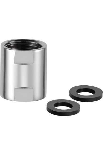 SYOSI G1/2 x G1/2 Brass Shower Pipe Fitting Adapter Female Thread Coupling Co...