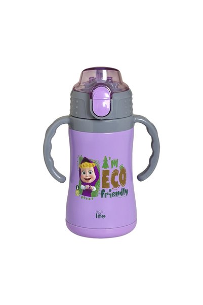 Ecolife Παιδικό Θερμός 'Μάσα' 300ml - Λιλά