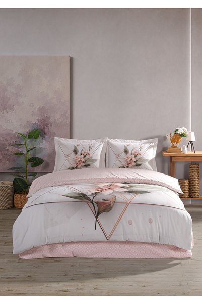 Naturel Collection Double Digital Printed Ranforce Duvet Cover Set