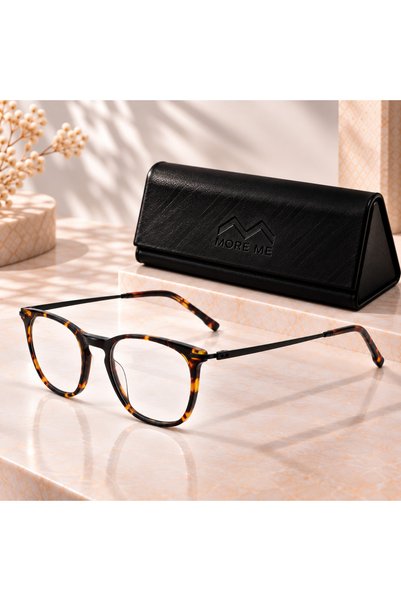 MORE ME S.Tort / Tortoiseshell Browline Acetate Eyeglass Frame