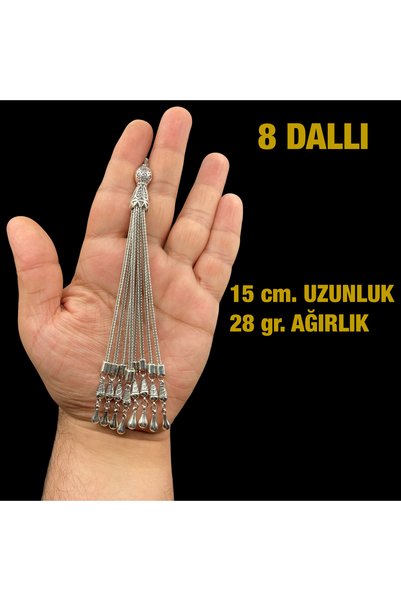 Kttesbihaksesuar 8 DALLI 15 cm UZUNLUK 28 gr AĞIRLIK TESBİH PÜSKÜL TESBİH YAP...