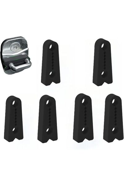 Generic غطاء قفل باب السيارة، واقي سيليكون للقفل بتصميم مسنن مضاد للانزلاق، ي...