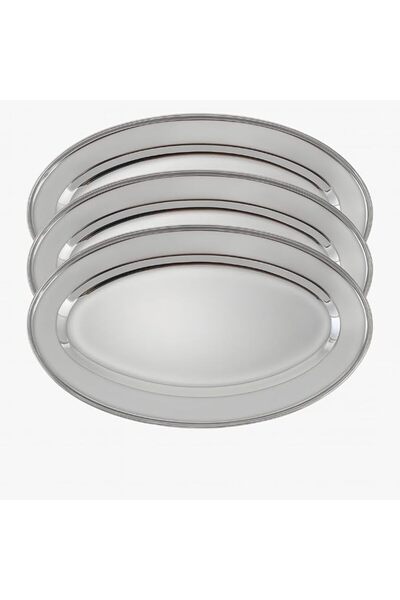 MNDMODA MN 3 Piece Stainless Steel Oval Serving Dish | Easy to Store & Durabl...