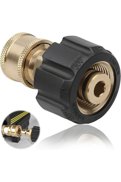 GENERAL Pressure Washer Adapter M22 Female to 1/4, 14mm Inner Dia Quick Conne...
