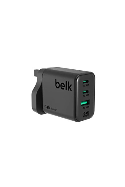 Belk شاحن جدارى بيلك 65 واط منفذين تايب سي ومنفذ يو اس بي