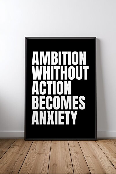 KEYFHOME Ambition without action becomes funny english written no 1 framed md...