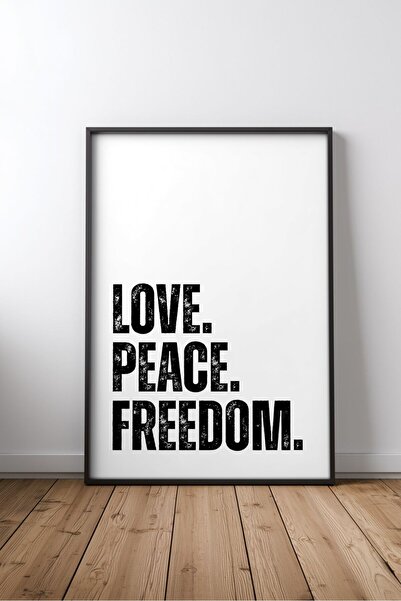 KEYFHOME Love Peace Freedom Love and Love Written No 2 Poster de pictură pe M...