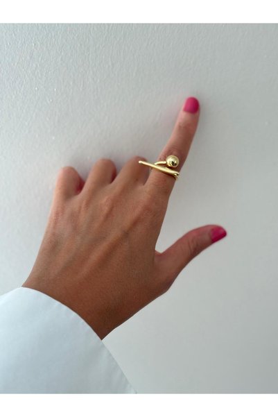 FASHION Special Design Fiona Model Gold Brass Adjustable Ring