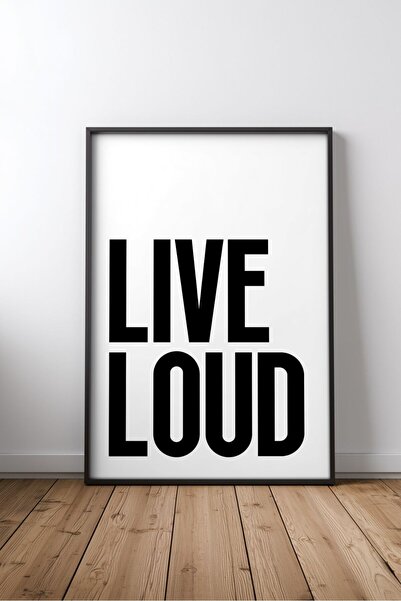 KEYFHOME Cuvânt motivațional în limba engleză Live Loud nr. 2, poster de masă...
