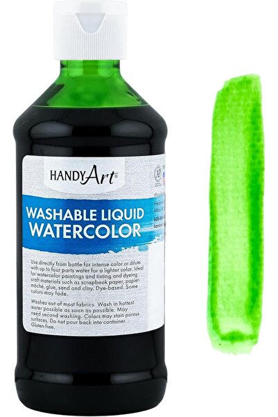 Handy Art ألوان مائية سائلة قابلة للغسل، 8 أونصة، أصفر