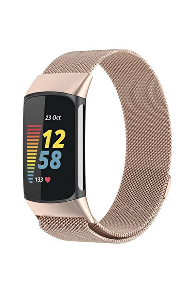 XGSM Curea milaneză pentru Fitbit Charge 5, Aur roz