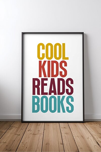 KEYFHOME Cool Kids Reads Books Cameră pentru copii cu numărul 2, poster de pi...