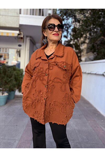 DenizEge Italian Gabardine Embossed Italian Jacket Cinnamon
